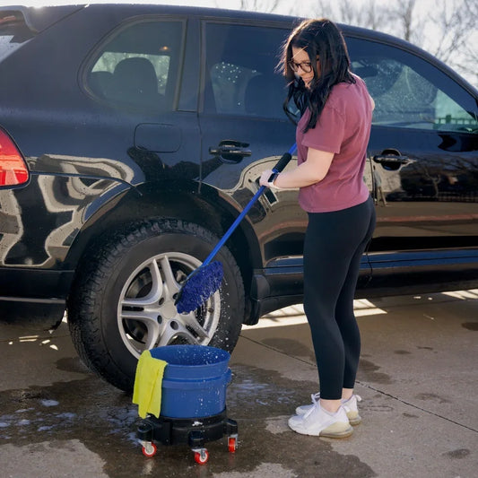 Microfiber Mop Telescopic Handle Chenille Cover Lightweight Ergonomic Wet Dry Cleaning Brush Home Office Car Truck RV