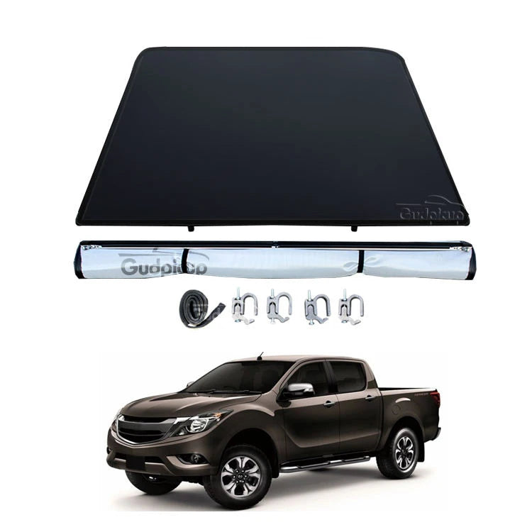 Retractable Rolling up Tonneau Cover Soft Truck Bed Cover for Mazda BT50 MAXUS T60 T70 Colorado Chevy Low Profile Roll Design