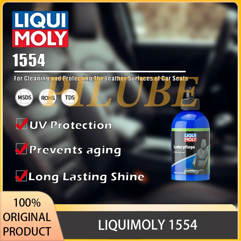 LIQUIMOLY 1554 Leather Care Conditioner for Car Seats Provides Cleaning Nourishing and UV Protection Original Product