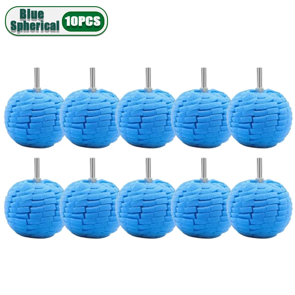 1-10PCS Car Hub Polishing Sponge Grinding Head Conical Sponge Wheel Metal Plastic Grinding Tool Auto Rim Cleaning Accessories