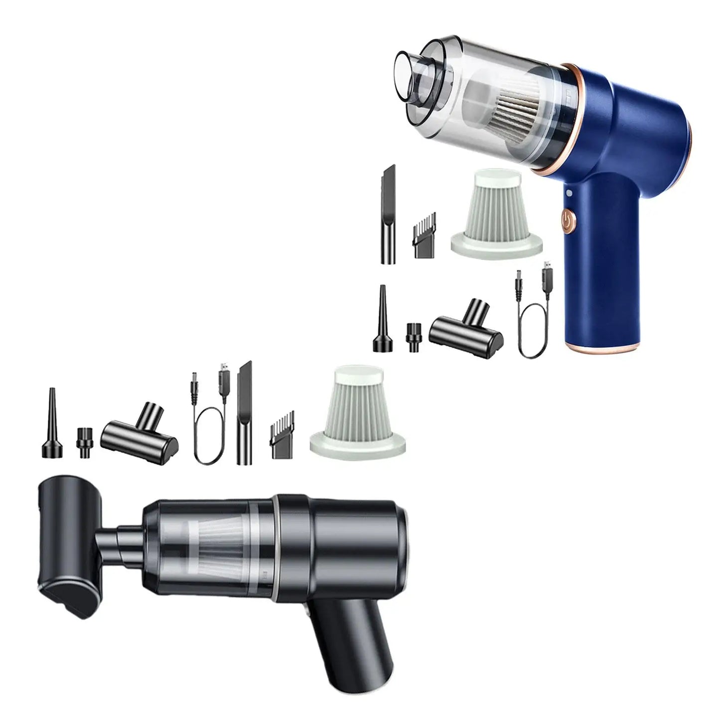 Handheld Car Vacuum Cleaner Cordless Dust Collector 7x6inch 8000PA Suction Power for Cleaning Desks, Keyboards, Bookshelves