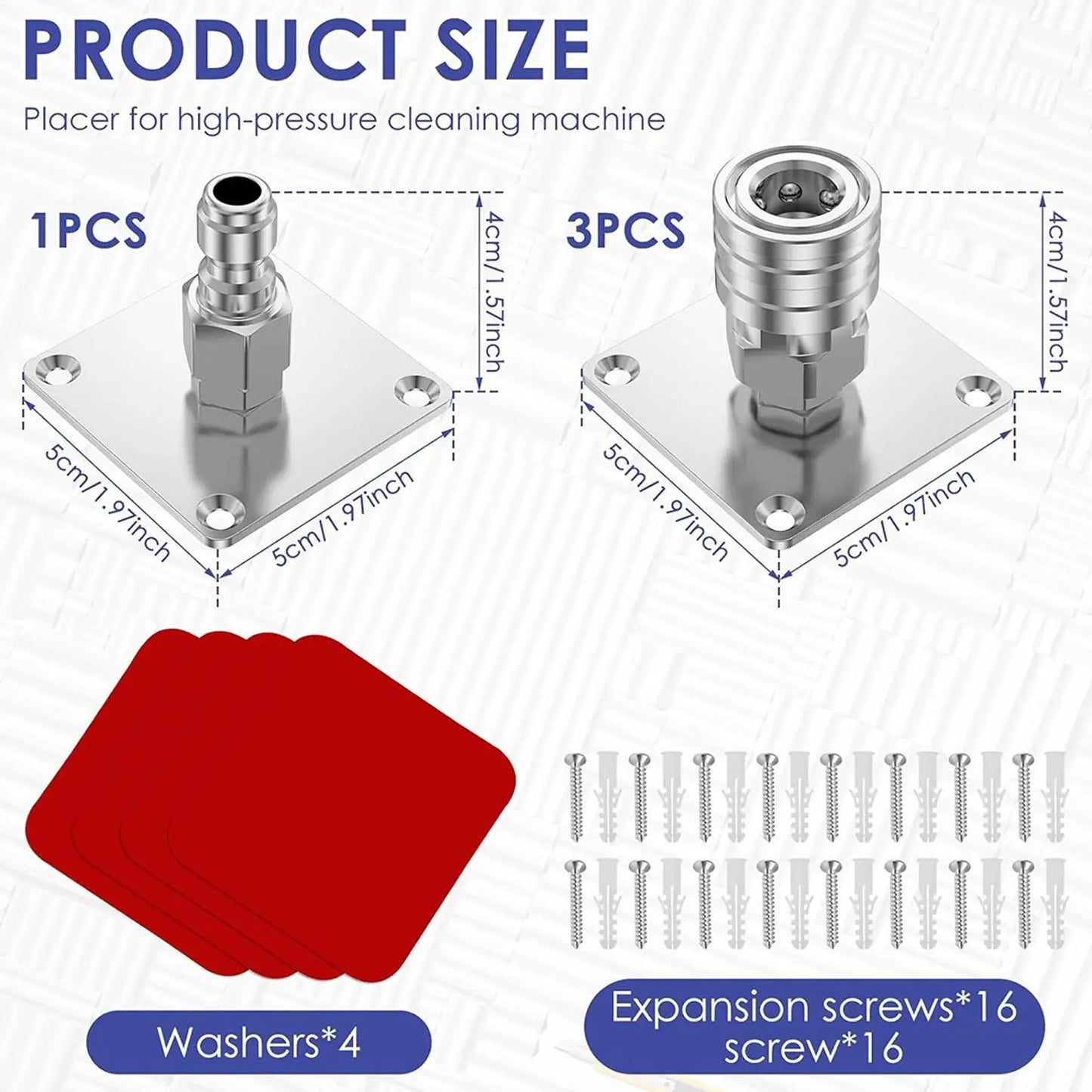 Pressure Washer Wand Holder Quick Connect Foam Cannon Rack Wall Mounted Pressure Washer Bracket For Home Garage Car Wash Station