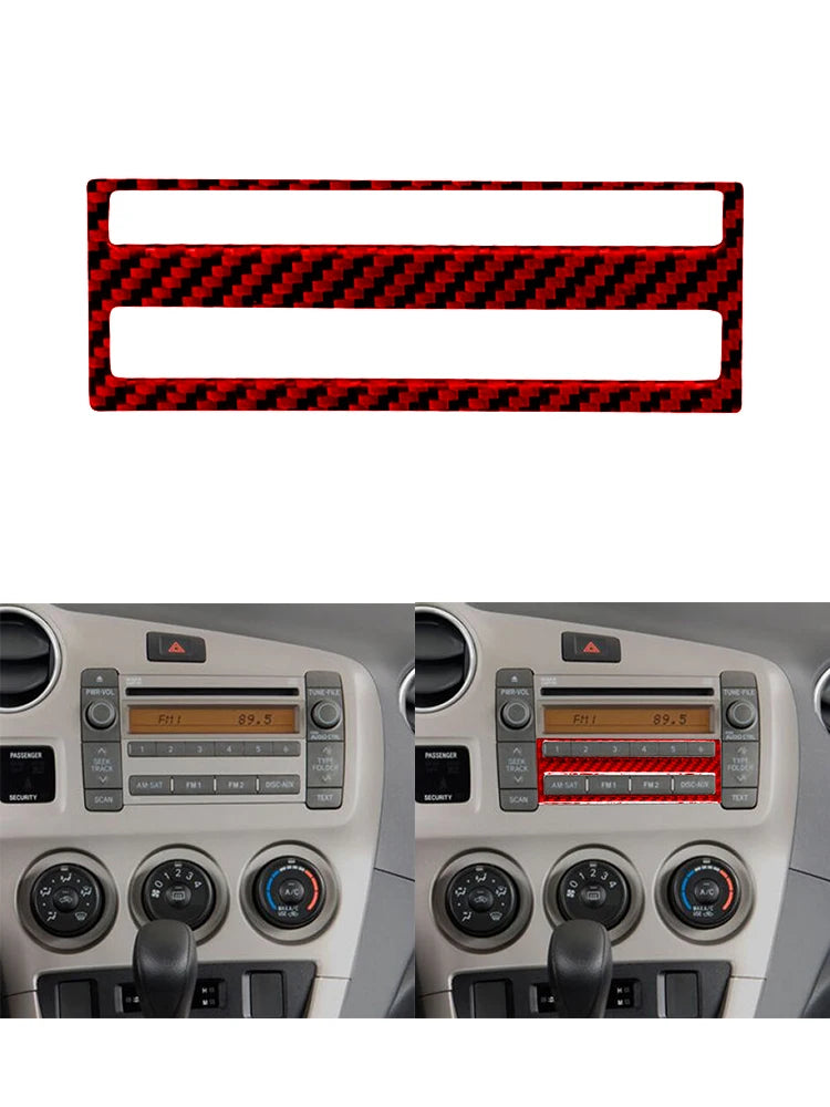 Carbon Fiber Interior Red Stickers For Toyota Matrix 2009 2010 2011 2012 2013 2014 Pontiac Vibe 2009 2010 Interior Accessories