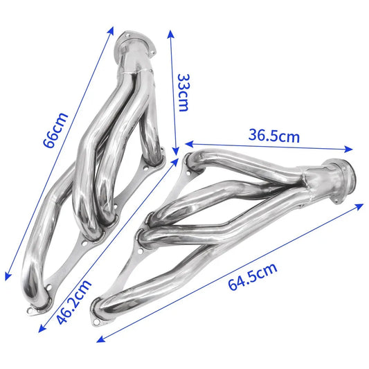 For Chevy 265-400 V8 Small Block SBC Stainless Steel Shorty Manifold Header