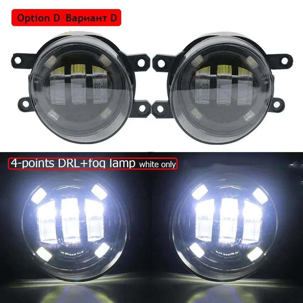 LED Fog Lights with Lens Car PTF 30W for Toyota Mark X X130 2009 2010 2011 2012 2013 2014 Angel Eyes DRL Daytime Running Lamp