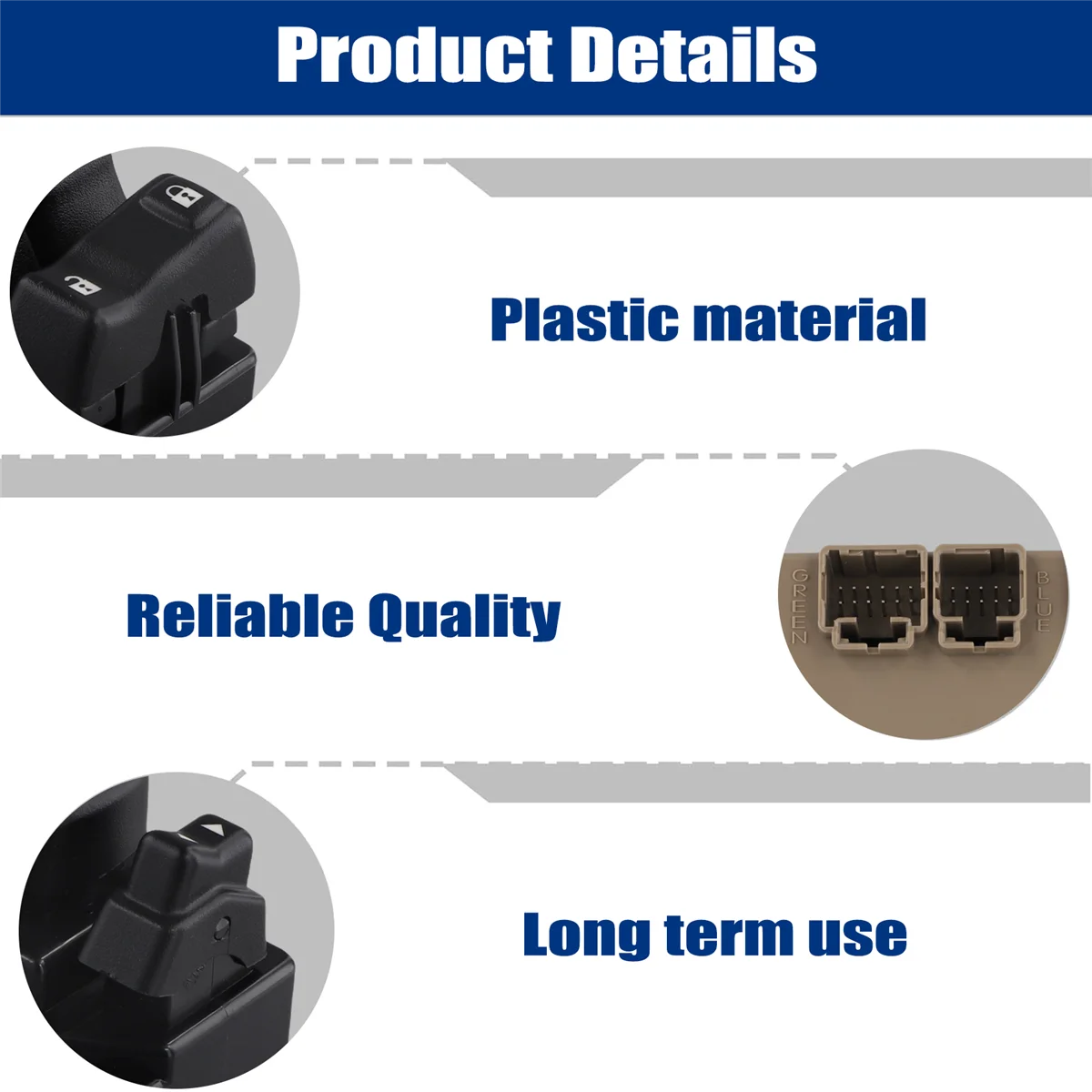 N32R_Power Window Control Switch for Chevy Silverado 2003-2006 GMC Sierra 15186208 15883319