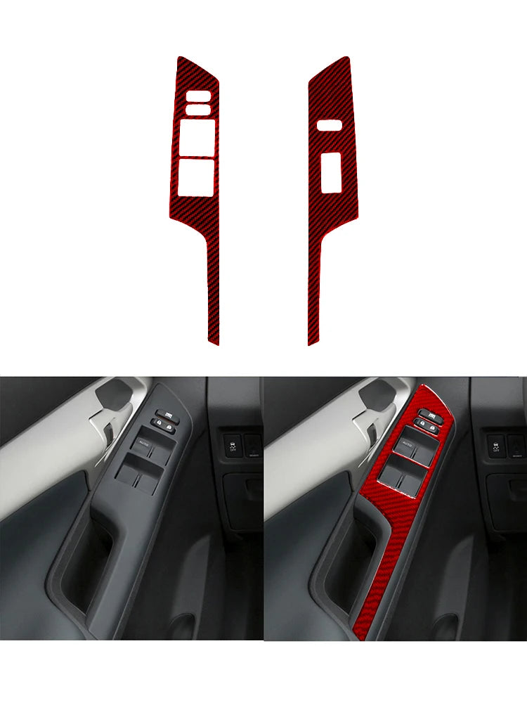 Carbon Fiber Interior Red Stickers For Toyota Matrix 2009 2010 2011 2012 2013 2014 Pontiac Vibe 2009 2010 Interior Accessories