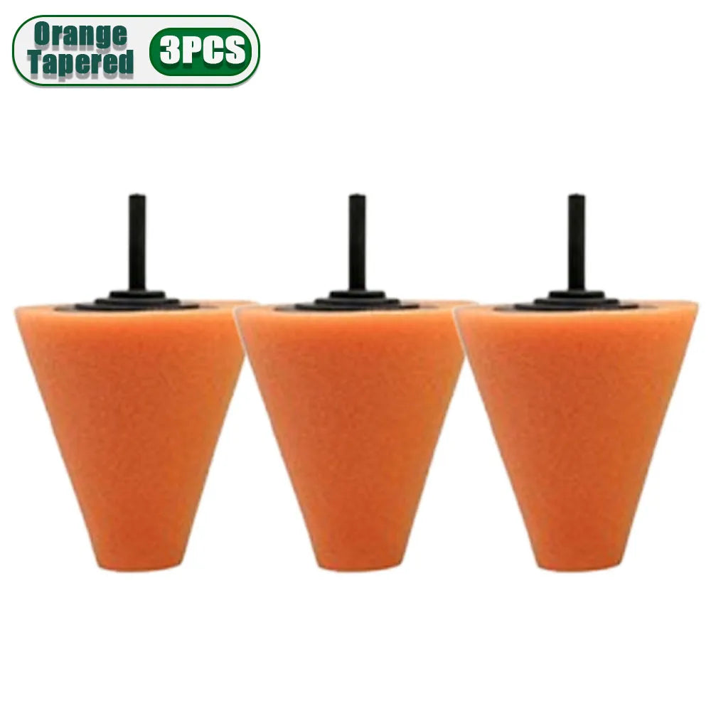 1-10PCS Car Hub Polishing Sponge Grinding Head Conical Sponge Wheel Metal Plastic Grinding Tool Auto Rim Cleaning Accessories