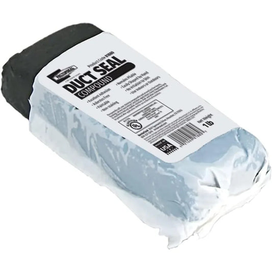 Professional Gray Duct Seal Compound | 1-lb Block for Wiring, Conduits | Airtight Seal