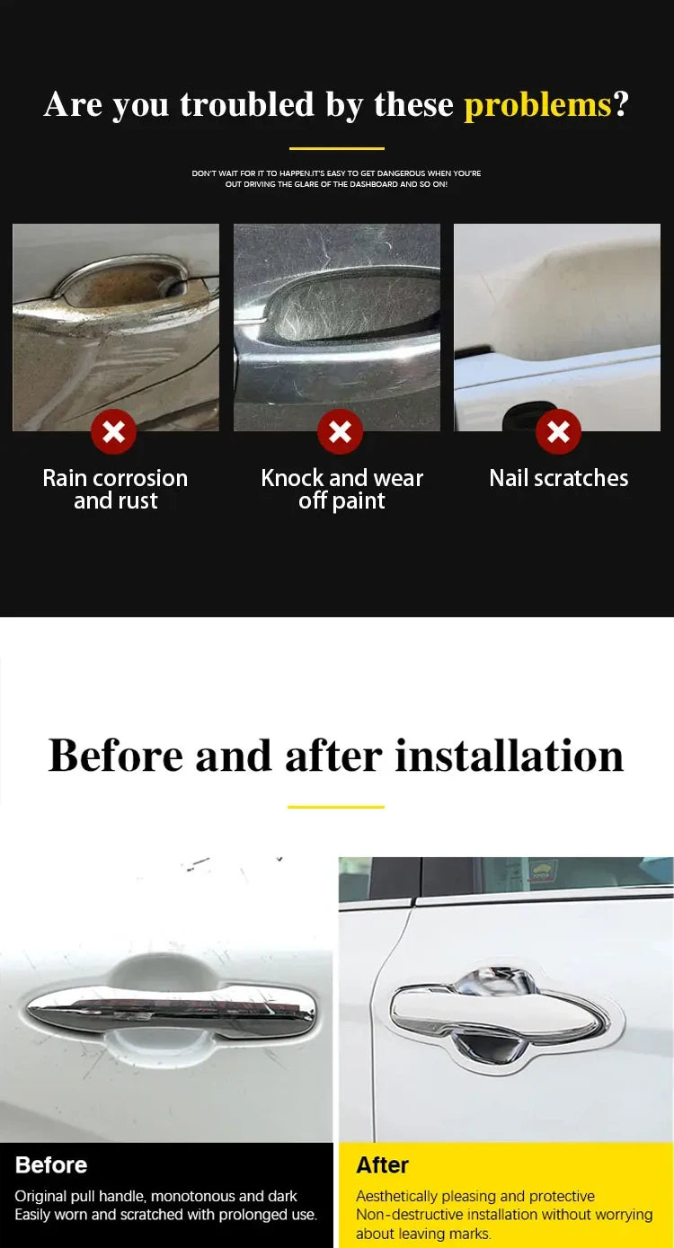 Car Door Handle Cover For Toyota bB 2006 QNC20 2005-2016 Daihatsu Coo Accessories Materia Subaru Dex Sticker 2008 Carbon Fiber