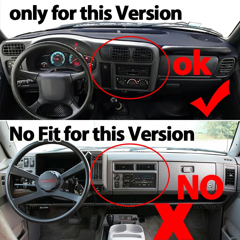 Dashboard Cover for Chevrolet S10 1998-2004 Chevy Blazer 98-05 Anti-Slip Anti-dirty Mat Pad Sunshade Dashmat Protect Accessories