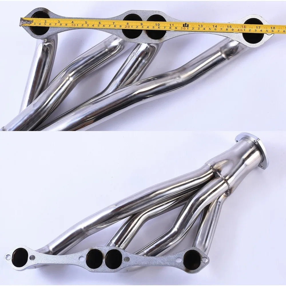 For Chevy 265-400 V8 Small Block SBC Stainless Steel Shorty Manifold Header