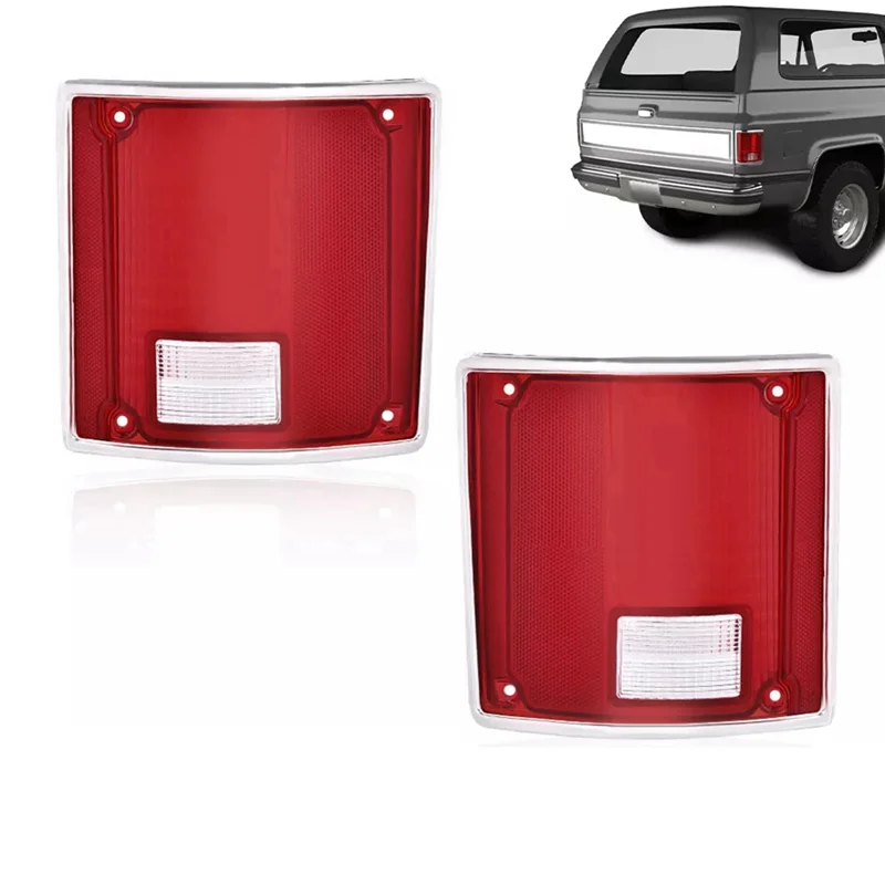 Lasting For Chevy C10 K20 GMC Sierra 1973-91 1Pair Car Tail Lights Tail Lamps With Chrome Bezel GM2801122, GM2800122