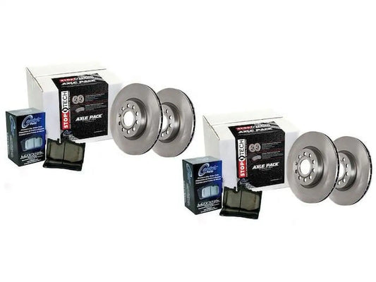 Front and Rear Brake Pad and Rotor Kit - Compatible with 2014 - 2017 Chevy Silverado 1500 2015 2016