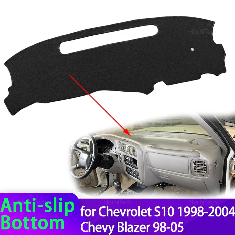 Dashboard Cover for Chevrolet S10 1998-2004 Chevy Blazer 98-05 Anti-Slip Anti-dirty Mat Pad Sunshade Dashmat Protect Accessories