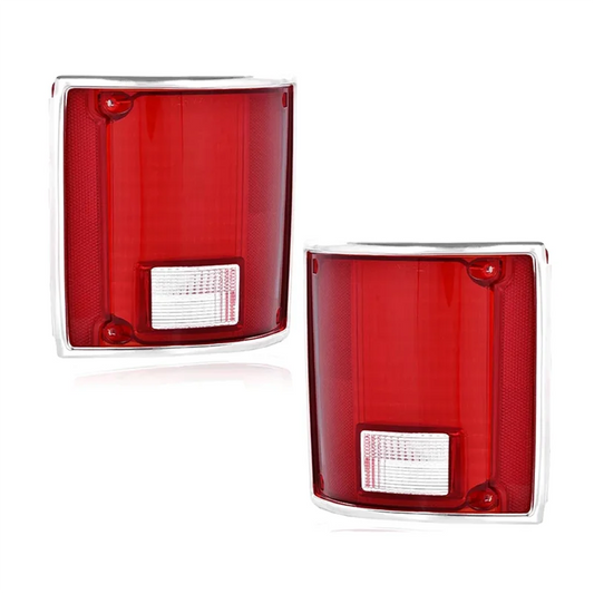 Lasting For Chevy C10 K20 GMC Sierra 1973-91 1Pair Car Tail Lights Tail Lamps With Chrome Bezel GM2801122, GM2800122