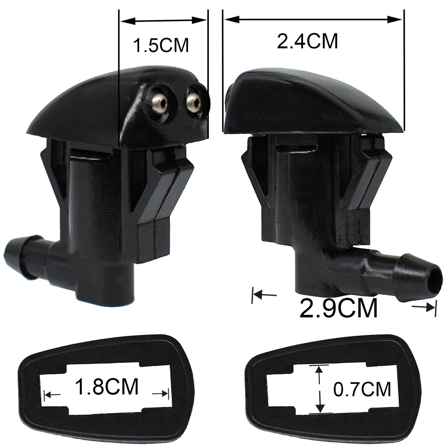 Erick's Wiper 2Pcs/lot Front Windshield Wiper Washer Jet Nozzle For Toyota Prius XW20 2003 - 2009 OE# 85381-44010 85381-47080