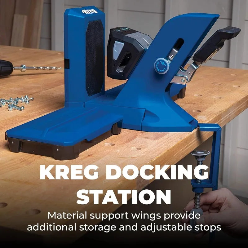 POPULAR Tool KPHJ720PRO Pocket-Hole Jig 720PRO - Easy Clamping & Adjusting - Includes Durable Kreg Pocket-Hole Screws