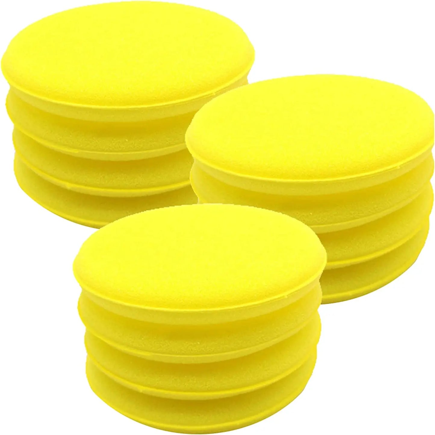 5/30Pcs Car Waxing Polish Wax Foam Sponge Applicator Pads 10CM Yellow Cleaning Sponge Clean Washer Washing Tool Car Cleaning