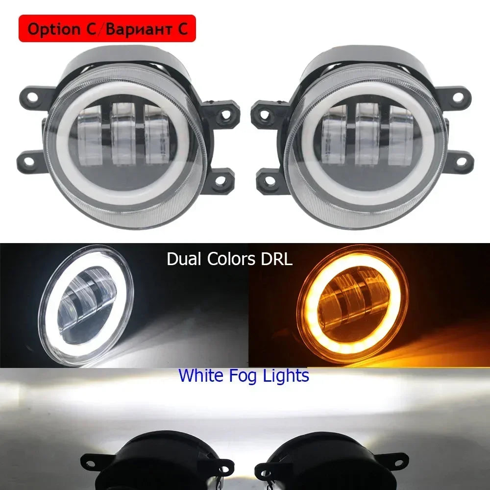 LED Fog Lights with Lens Car PTF 30W for Toyota Mark X X130 2009 2010 2011 2012 2013 2014 Angel Eyes DRL Daytime Running Lamp