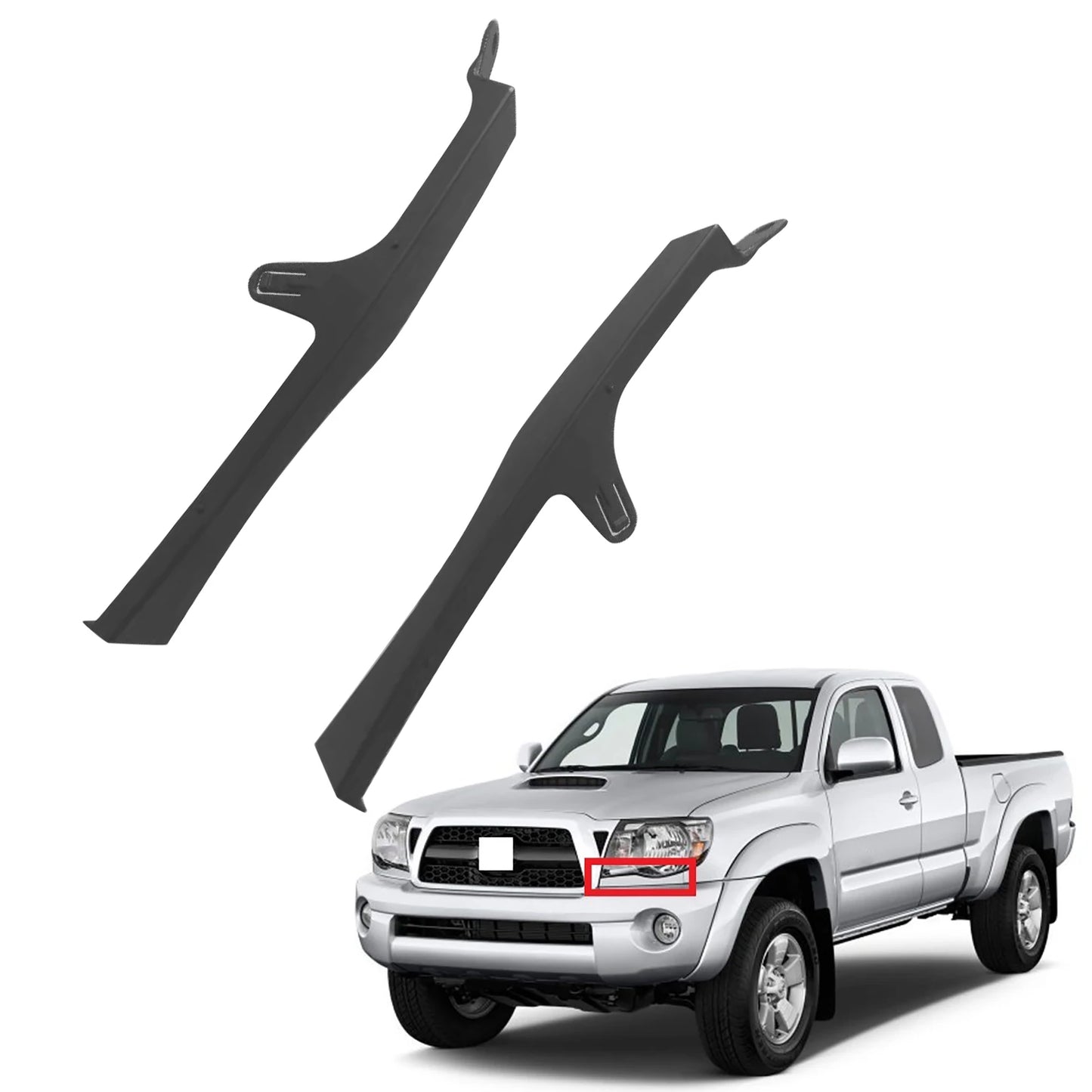 for TOYOTA TACOMA 2005 2006 2007 2008 2009 2010 2011 Car Front Bumper Headlight Filler Trim Panel Pair