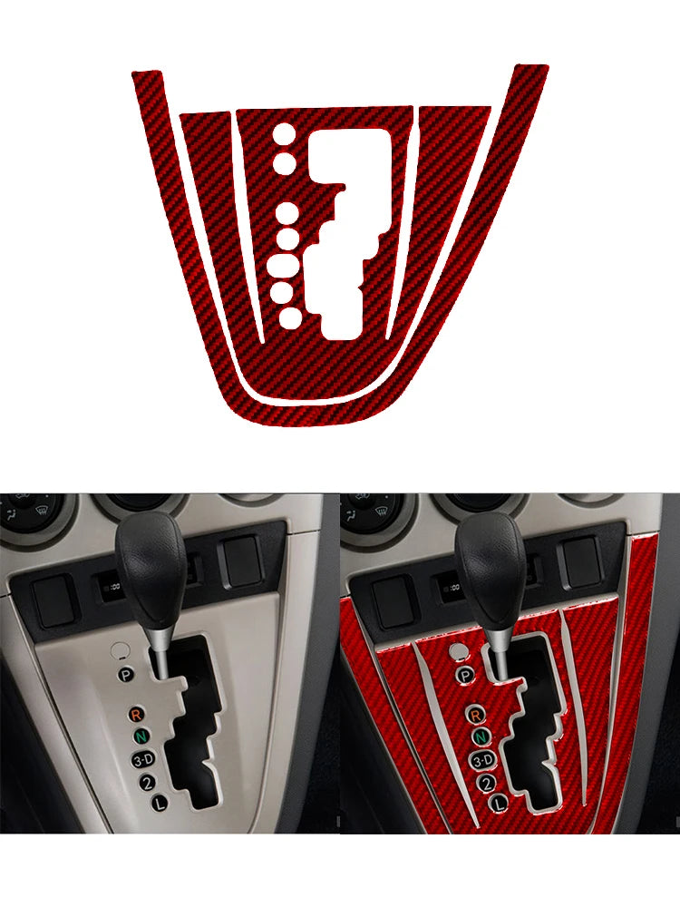 Carbon Fiber Interior Red Stickers For Toyota Matrix 2009 2010 2011 2012 2013 2014 Pontiac Vibe 2009 2010 Interior Accessories