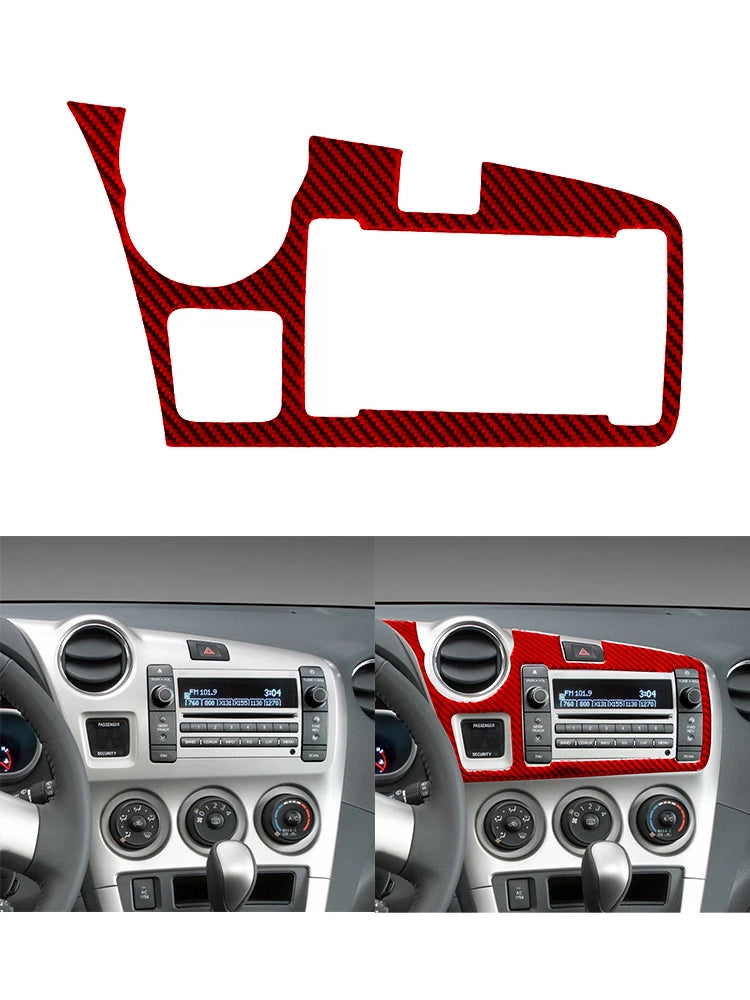 Carbon Fiber Interior Red Stickers For Toyota Matrix 2009 2010 2011 2012 2013 2014 Pontiac Vibe 2009 2010 Interior Accessories