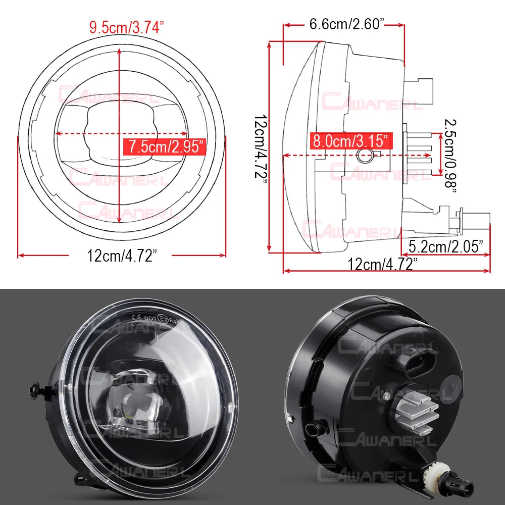 2 X 40W Truck Driver + Passenger LED Fog Light DRL Assembly White Yellow For Toyota Tacoma 2005 2006 2007 2008 2009 2010 2011