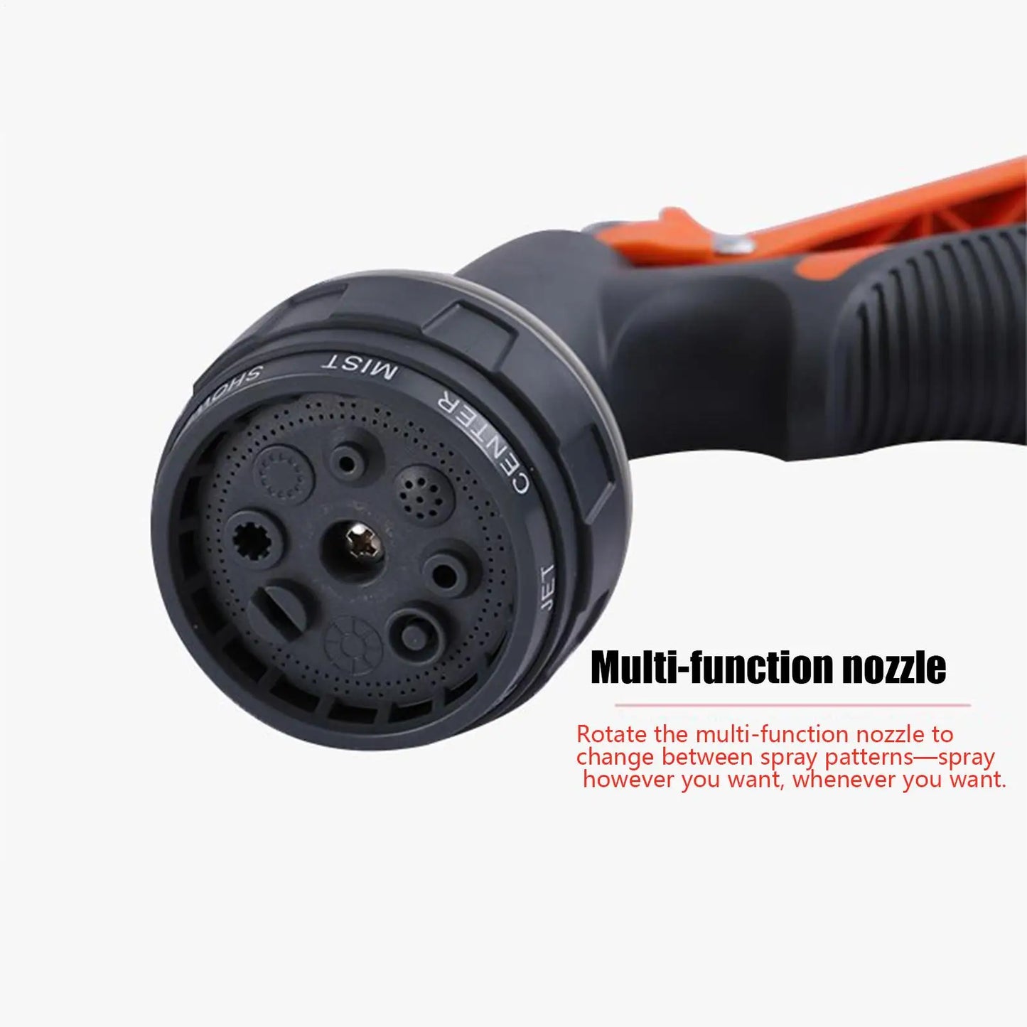Hose Sprayer Nozzle Nozzle For Hose Outdoor 8 Adjustable Spray Patterns High Pressure Irrigation Attachment Head For Car Wash