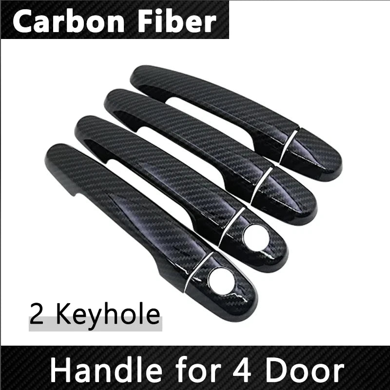 Car Door Handle Cover For Toyota bB 2006 QNC20 2005-2016 Daihatsu Coo Accessories Materia Subaru Dex Sticker 2008 Carbon Fiber