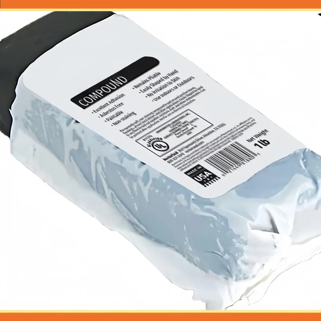 Professional Gray Duct Seal Compound | 1-lb Block for Wiring, Conduits | Airtight Seal