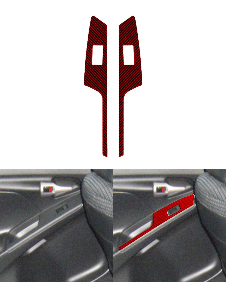 Carbon Fiber Interior Red Stickers For Toyota Matrix 2009 2010 2011 2012 2013 2014 Pontiac Vibe 2009 2010 Interior Accessories
