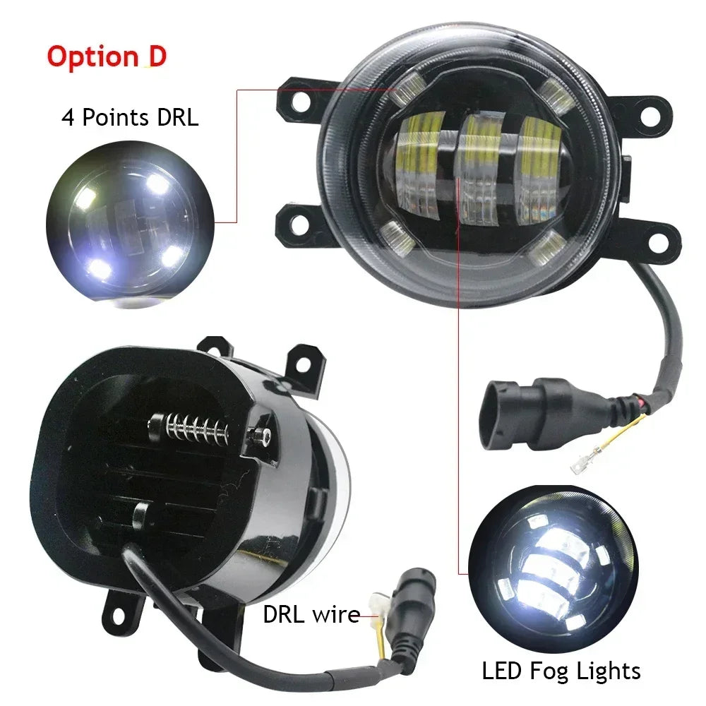 LED Fog Lights with Lens Car PTF 30W for Toyota Mark X X130 2009 2010 2011 2012 2013 2014 Angel Eyes DRL Daytime Running Lamp