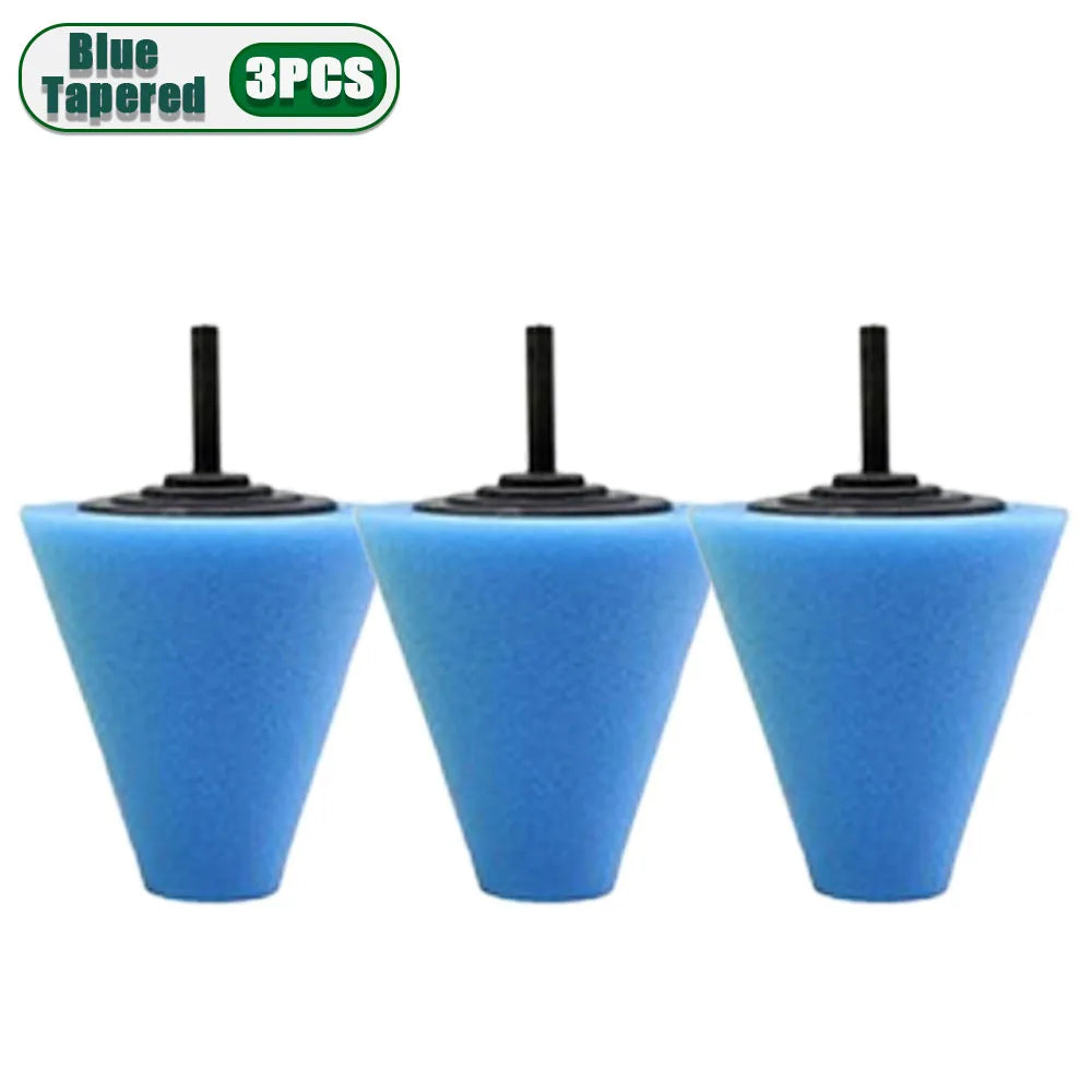 1-10PCS Car Hub Polishing Sponge Grinding Head Conical Sponge Wheel Metal Plastic Grinding Tool Auto Rim Cleaning Accessories