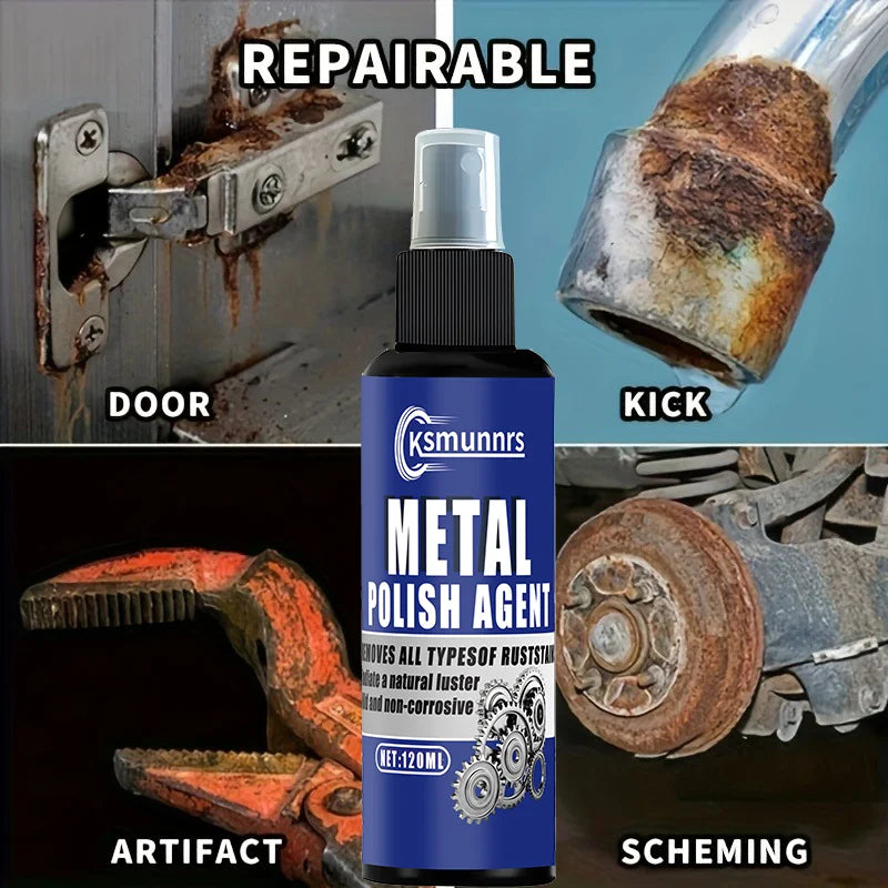 Motorcycle cleaner  Multifunctional Rust Remover And Cleaner, for Metal Restoration, Car Wheels, And Nut Rust Cleaning And Towel