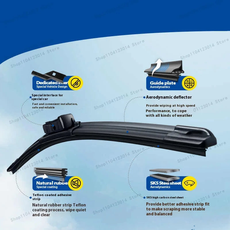 Car Wiper Blade Blades For Ford Ranger 2015-2018 24"+16" Windshield Windscreen Clean Rubber Silicon Cars Wipers Accessories