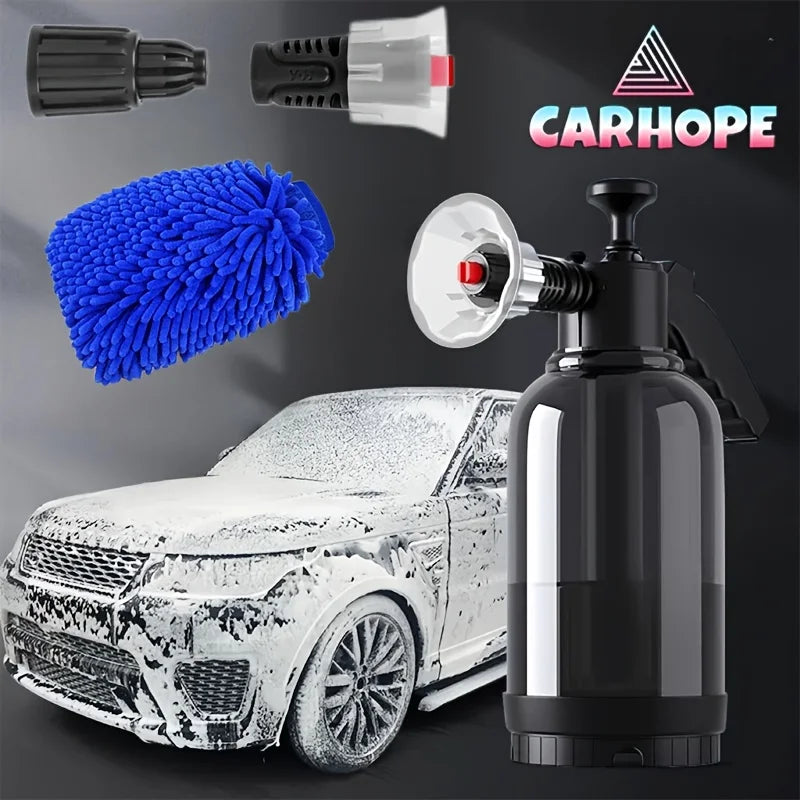 68oz High Pressure Foam Sprayer Manual Pump Spray Bottle with Tools for Car Washing, Garden Use, Home Cleaning